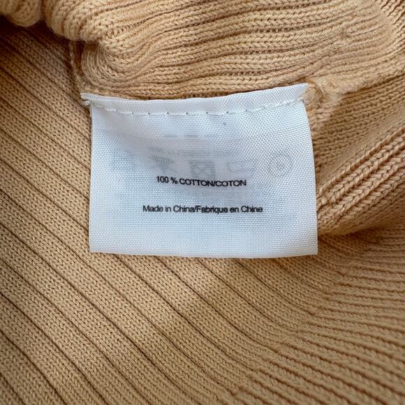 Tory Burch Simone Cardigan Gold Small V-neck Button Front Ribbed Cuffed Sleeves - Picture 5 of 7